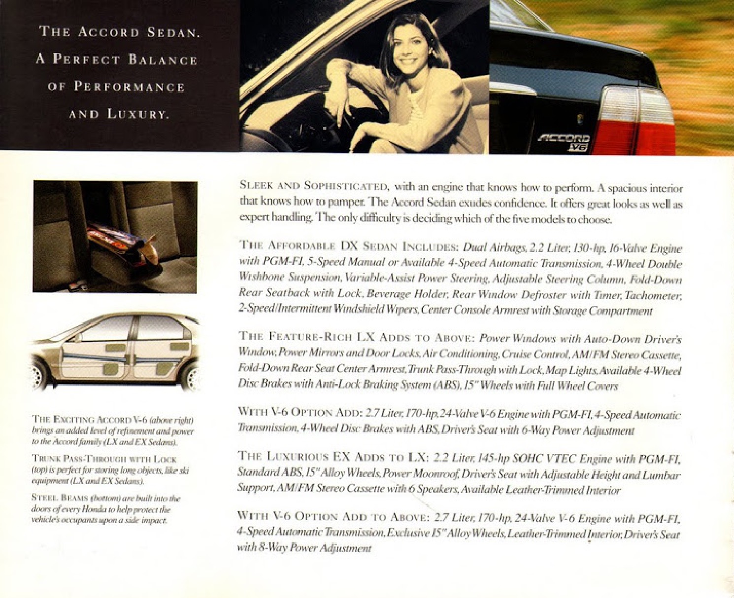 1996 Honda Brochure Page 2